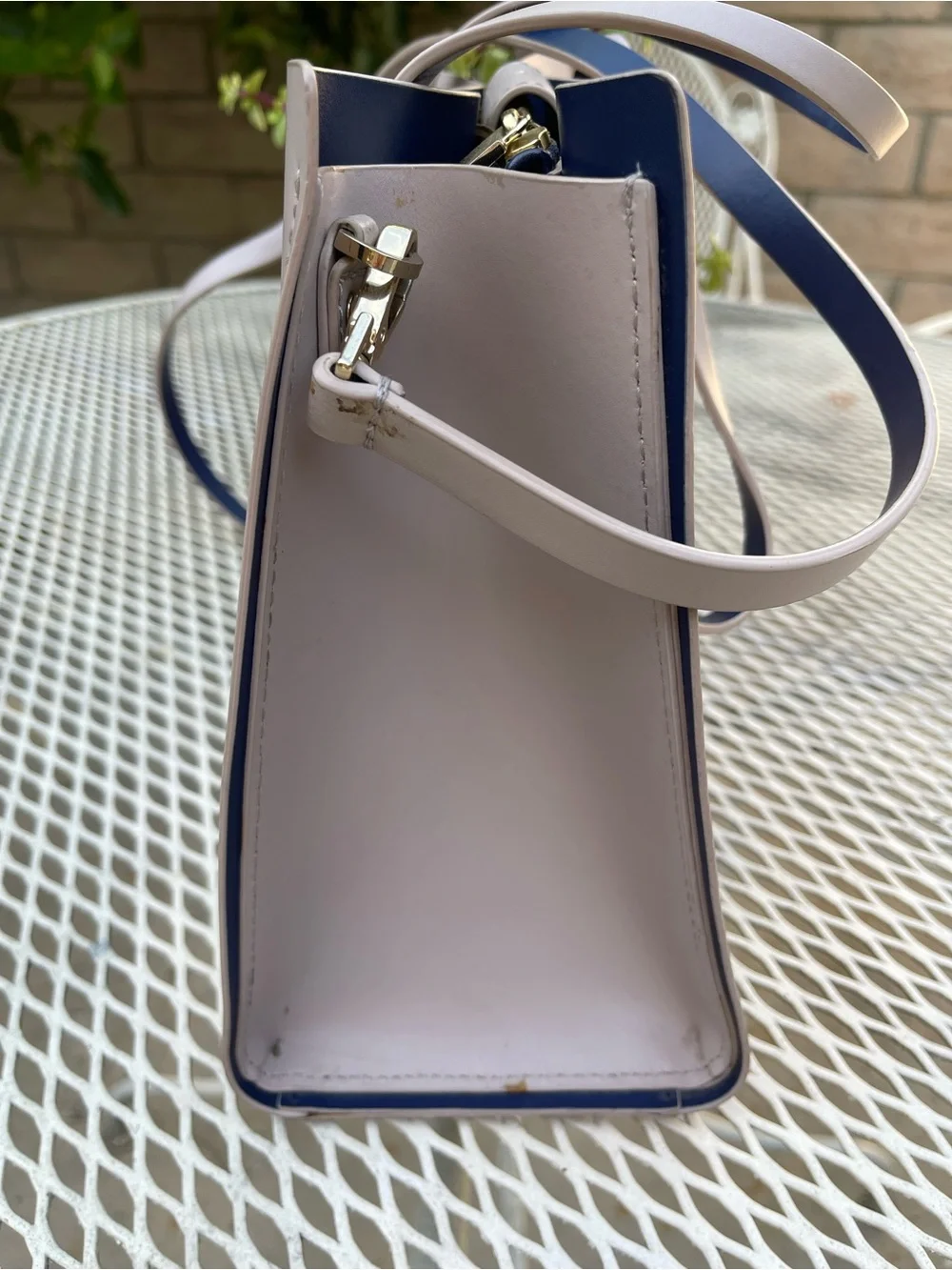 kate spade New York Taupe/Navy Tote